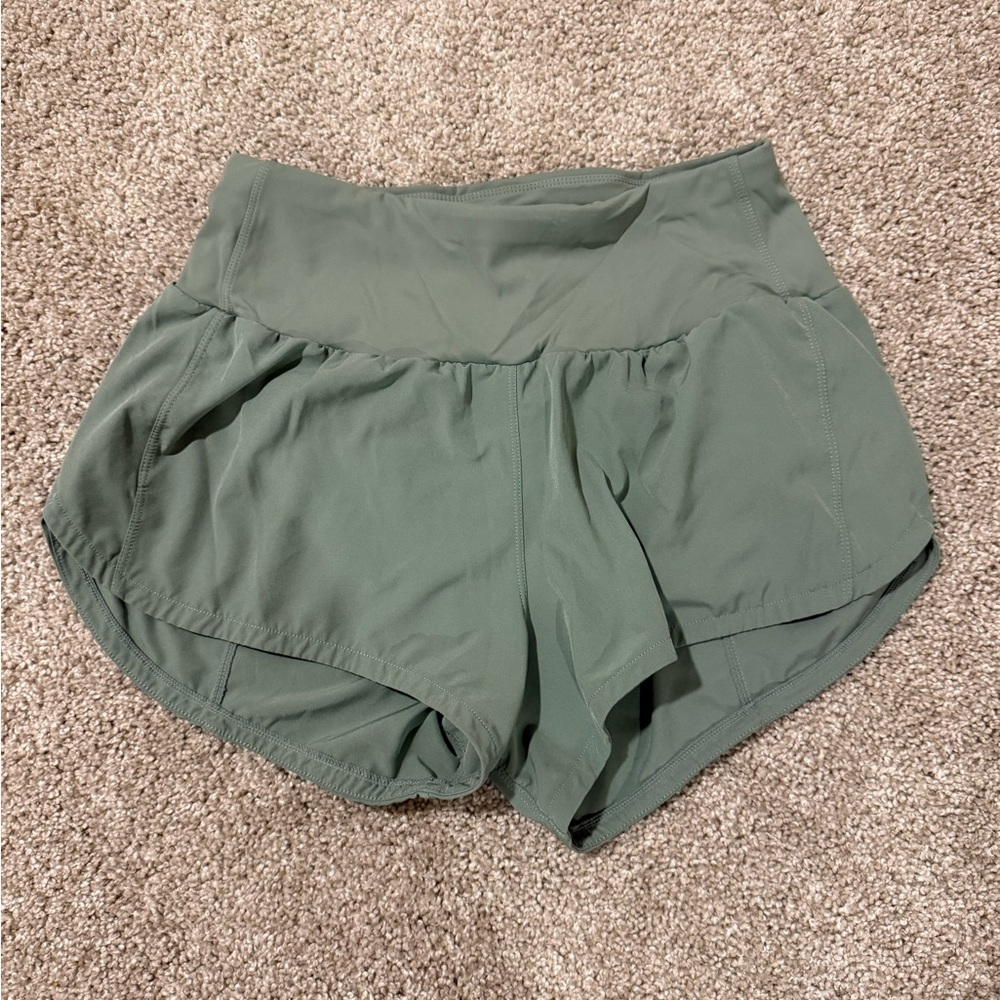 Women's Green Athletic Shorts